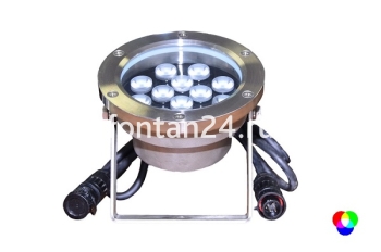 Подводный светодиодный (LED) прожектор 12 диодов, 45°, 12V.DC-RGB